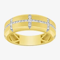Mens 1/2 CT. T.W. Lab Grown White Diamond 10K Gold Wedding Band