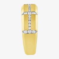 Mens 1/2 CT. T.W. Lab Grown White Diamond 10K Gold Wedding Band
