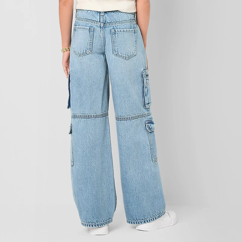 Thereabouts Little & Big Kid Girls Cargo Low Rise Loose Fit Jean
