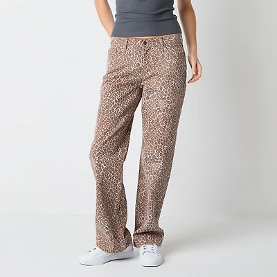 Arizona Womens Juniors Low Rise Straight Leg Jean