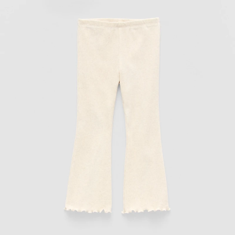 Okie Dokie Rib Toddler & Little Girls Knit Flare Full Length Leggings