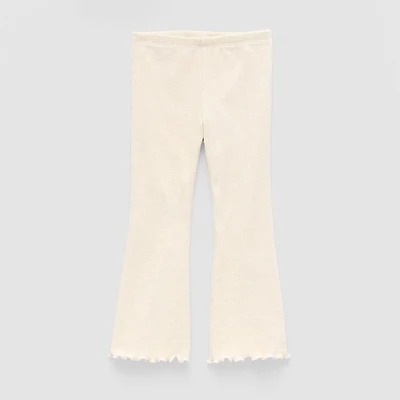 Okie Dokie Rib Toddler & Little Girls Knit Flare Full Length Leggings