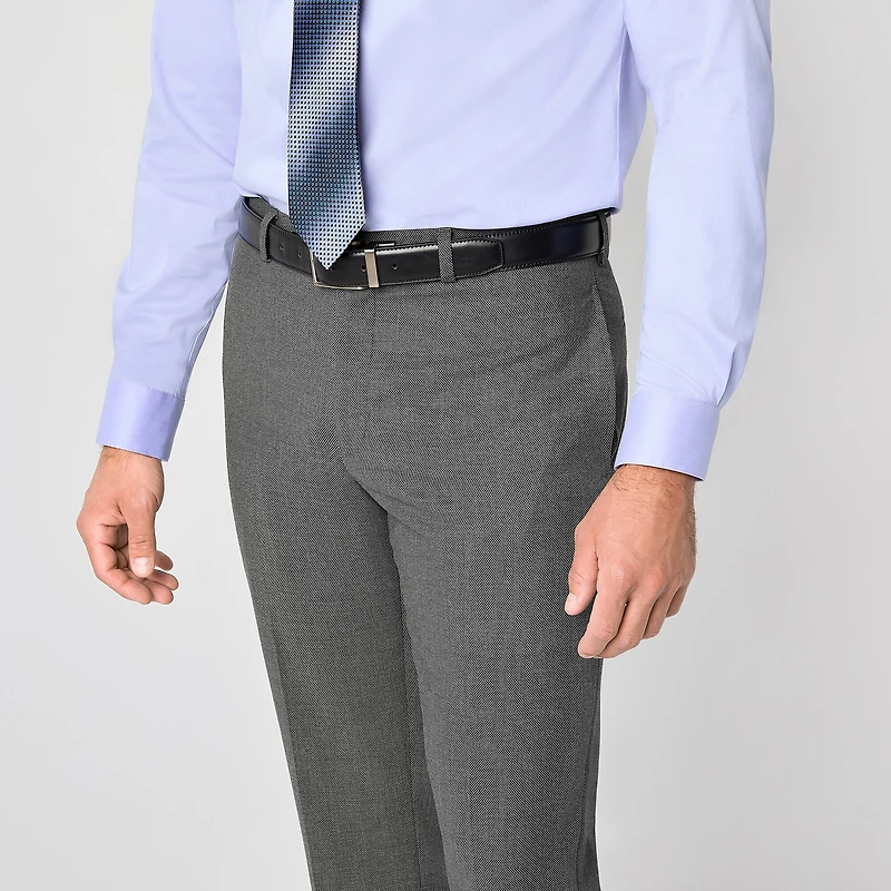 Van Heusen Birdseye Mens Stretch Fabric Modern Fit Flat Front Suit Pant