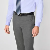 Van Heusen Birdseye Mens Stretch Fabric Modern Fit Flat Front Suit Pant