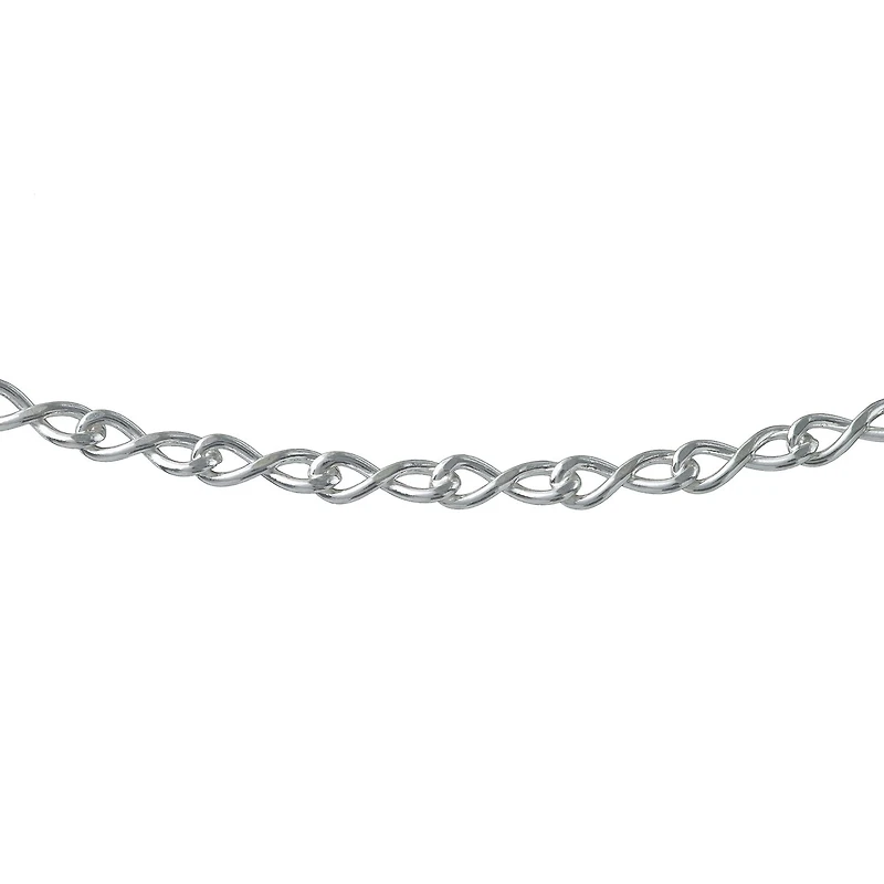 Made in Italy Womens Sterling Silver Inch Link Chain Necklace