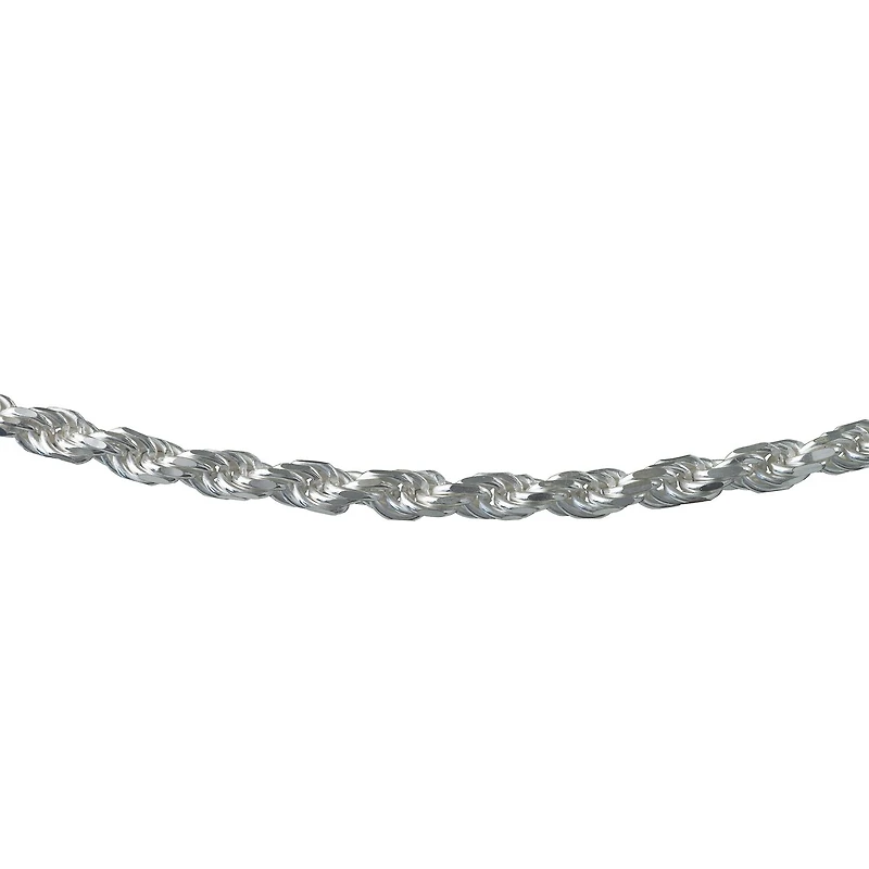 Made in Italy Mens Sterling Silver 30 Inch Rope Chain Necklace