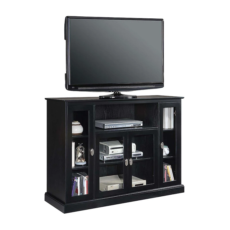 Summit Highboy TV Stand with Storage Cabinets and Shelves