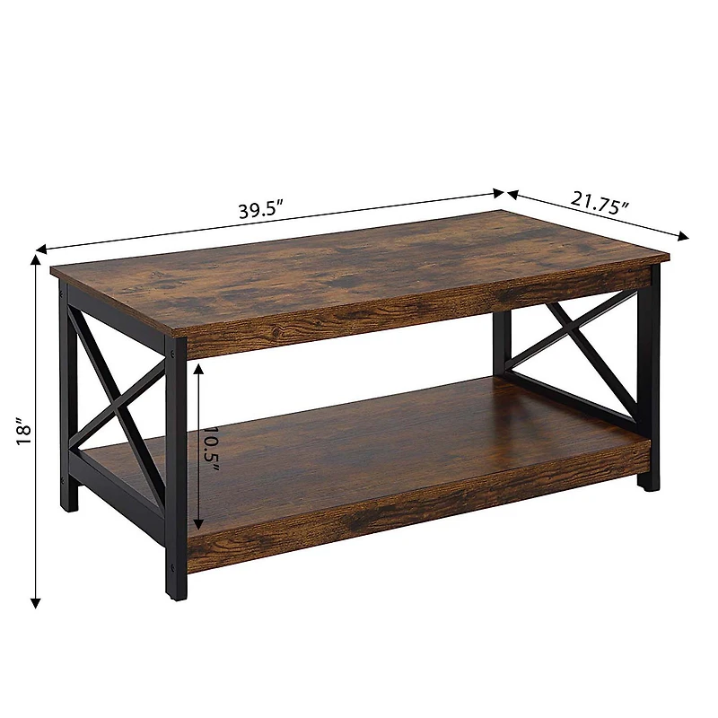 Oxford Coffee Table with Shelf