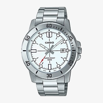Casio Mens Silver Tone Bracelet Watch Mtpvd01d-7ev