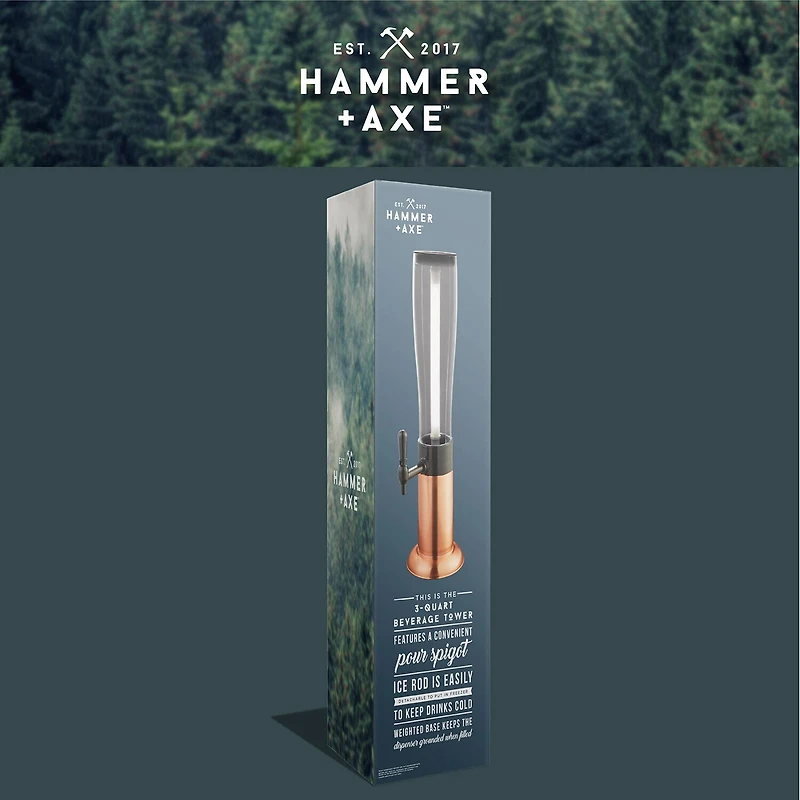 Hammer + Axe™ Beer Tower Drink Dispenser