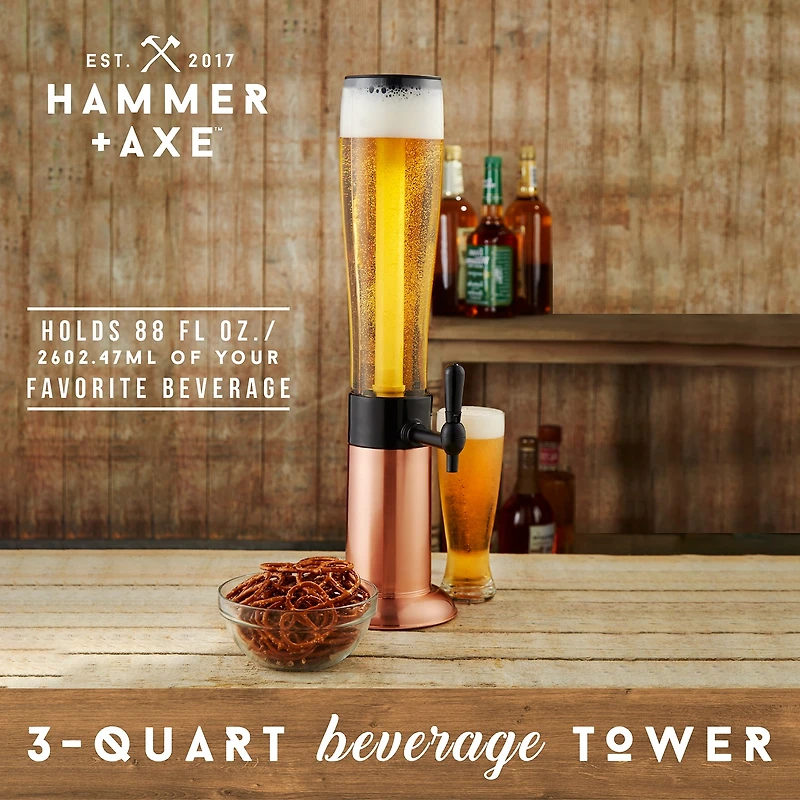 Hammer + Axe™ Beer Tower Drink Dispenser