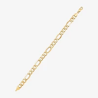 Mens 10K Gold 9 Inch Hollow Figaro Chain Bracelet