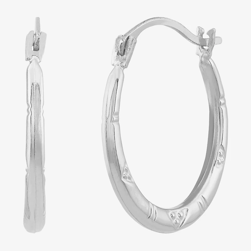 Womens 10K Gold 17.3mm Hoop Earrings