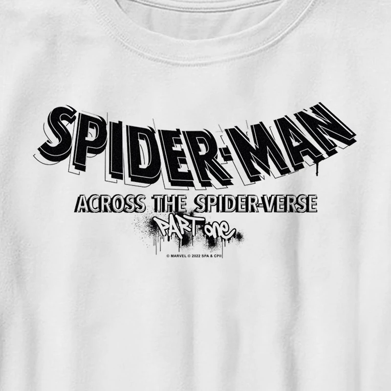 Spider-Man: Across The Spider-Verse Little & Big Kid Boys Crew Neck Short Sleeve Regular Fit Spiderman Graphic T-Shirt