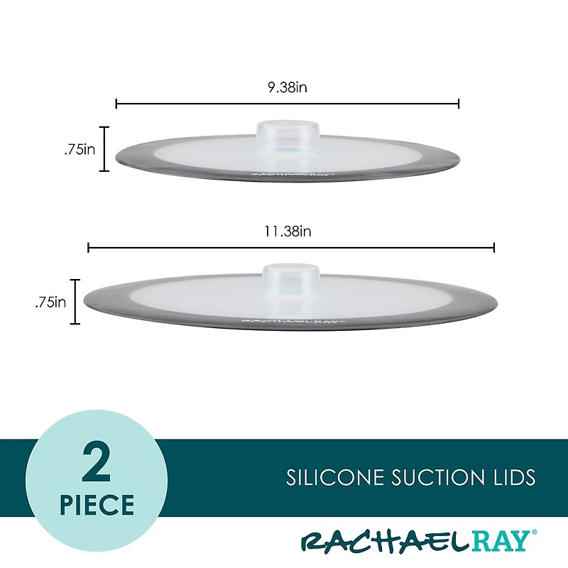 Rachael Ray Silicone Suction 2-pc. Lid Set