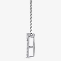 Womens 1/2 CT. T.W. Lab Grown White Diamond Sterling Silver Heart 18 Inch Pendant Necklace