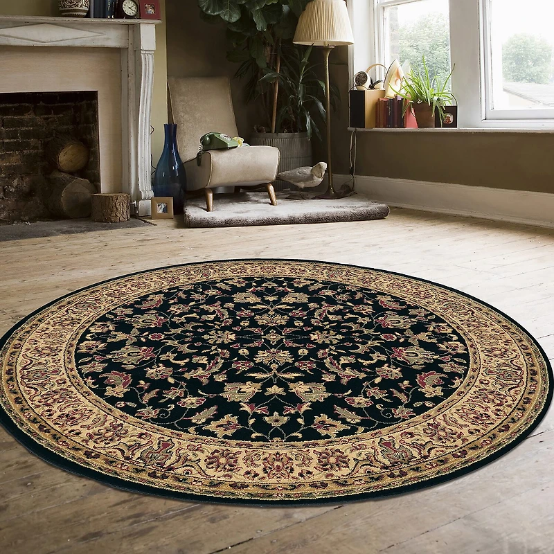 Radici Castello Rachel Traditional Oriental Sarouk Indoor Round Area Rug