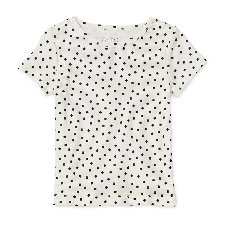 Okie Dokie Toddler & Little Girls Crew Neck Short Sleeve T-Shirt