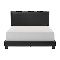 Gayle Nailheadtrim Upholstered Rectangular Bed