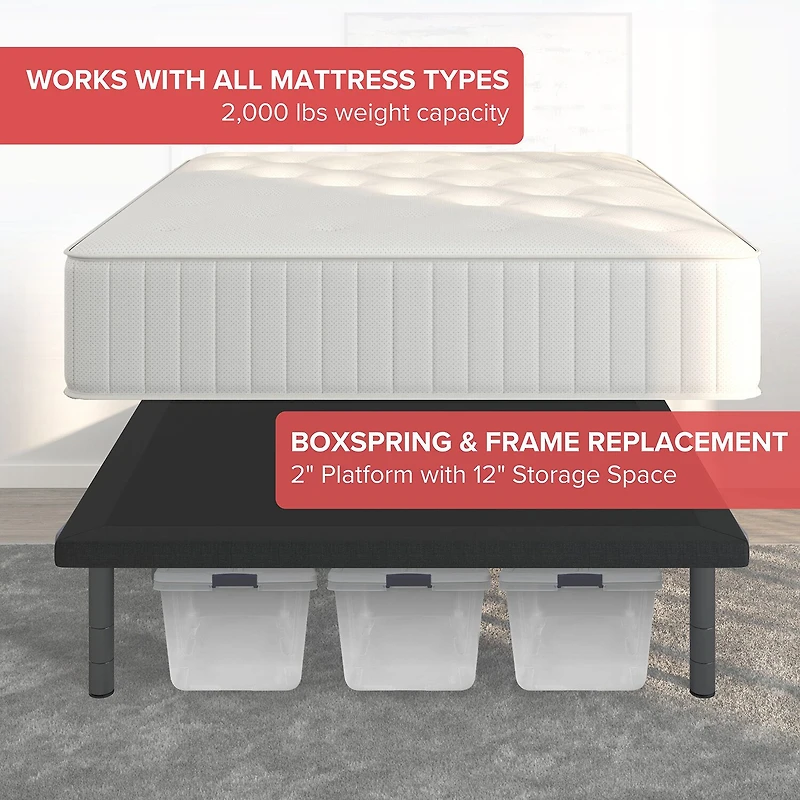 Hollywood Bed Fashion 14" Adjustable Height Platform Base