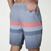Free Country Seabreeze Stripe Mens 8" Striped Swim Trunks
