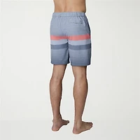 Free Country Seabreeze Stripe Mens 8" Striped Swim Trunks