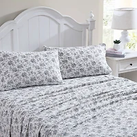 Laura Ashley 100% Cotton Flannel Sheet Set