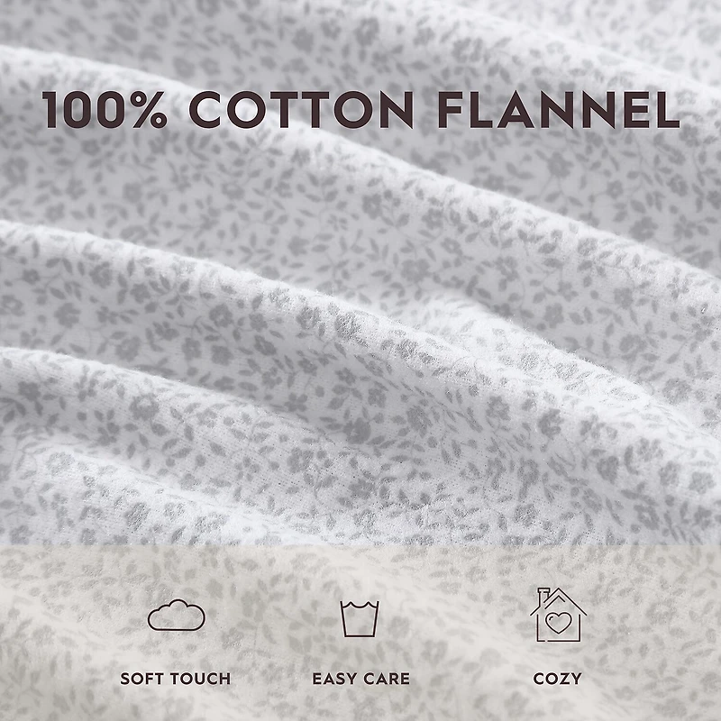 Laura Ashley 100% Cotton Flannel Sheet Set