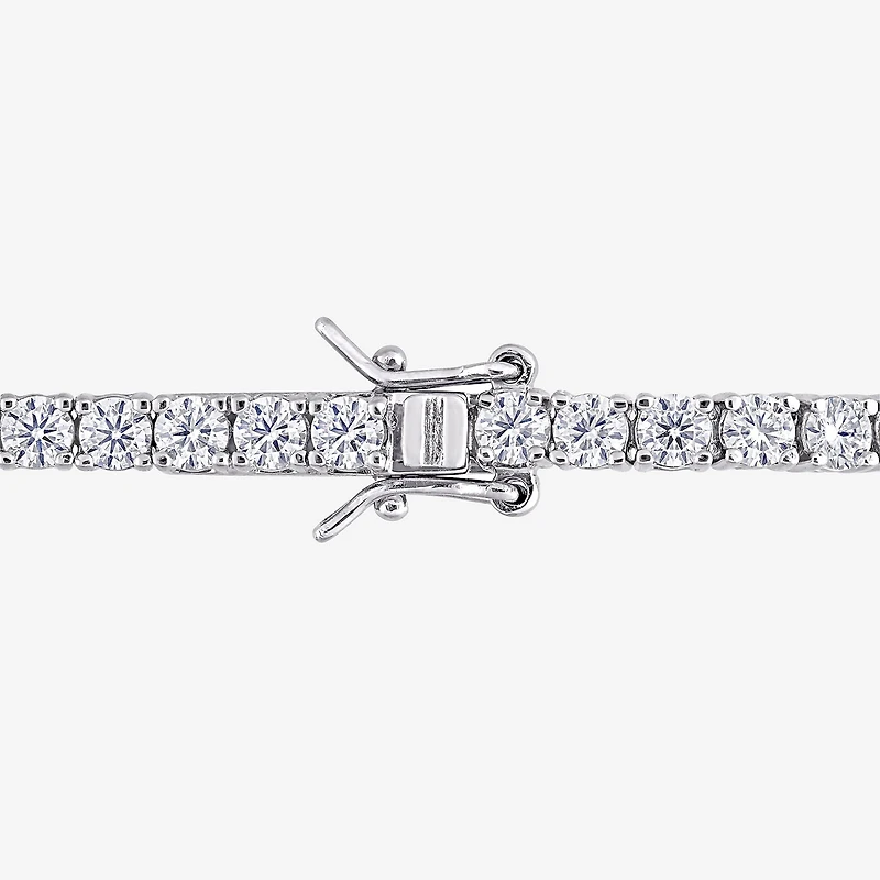 Womens 5 1/10 Ct. T.W. Lab Created White Moissanite Sterling Silver 7 Inch Tennis Bracelet