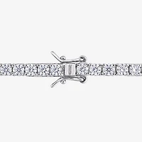 Womens 5 1/10 Ct. T.W. Lab Created White Moissanite Sterling Silver 7 Inch Tennis Bracelet
