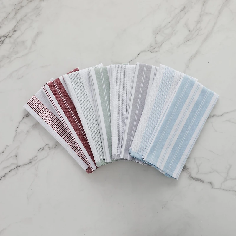 Cooks Striped Dual Purpose 4-Pc. Kitchen Towel Set