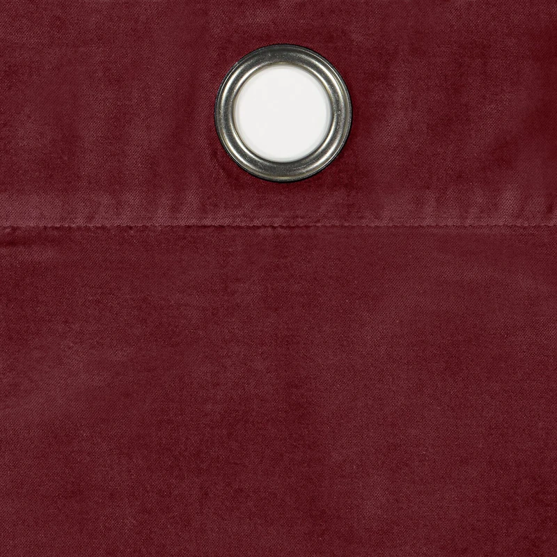 Eclipse Luxury Cotton Velvet Grommet Top Energy Saving 100% Blackout Single Curtain Panel
