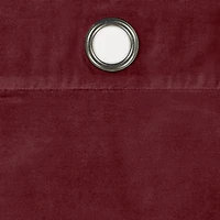 Eclipse Luxury Cotton Velvet Grommet Top Energy Saving 100% Blackout Single Curtain Panel