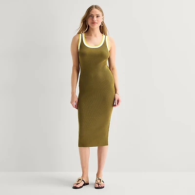 Worthington Womens Sleeveless Tank Dress