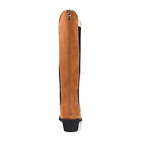 Journee Collection Womens Celesst Wide Calf Stacked Heel Dress Boots