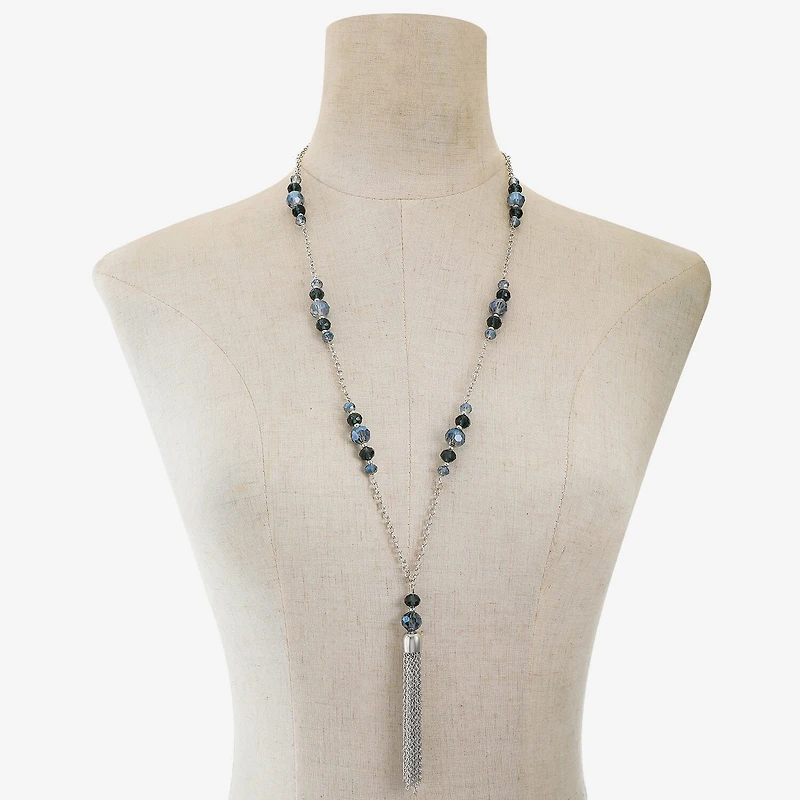 Liz Claiborne Tassel Womens Round 30 Inch Pendant Necklace