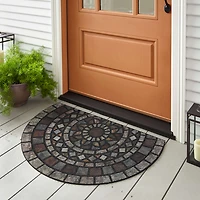 Mohawk Home Mosaic Mythos Stone Polyester 23"X35" Wedge Doormat