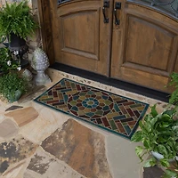 Mohawk Home Woodblock Garden Polyester 24"X48" Doormat