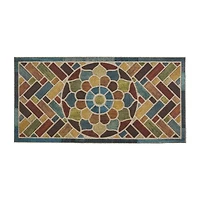 Mohawk Home Woodblock Garden Polyester 24"X48" Doormat