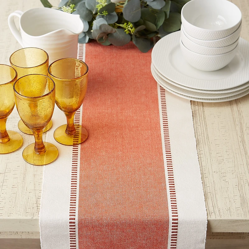 Design Imports Dobby Stripe Table Runner