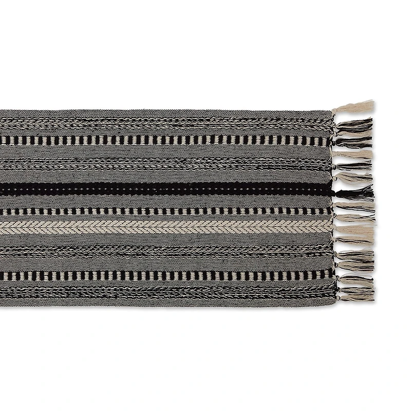 Design Imports Farmhouse Braided Stripe Table Runner