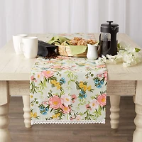 Design Imports Spring Bouquet Table Runner