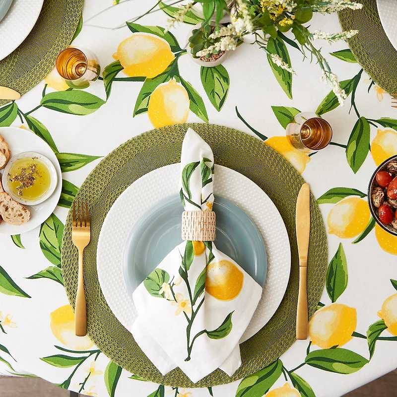 Design Imports Lemon Bliss Print Tablecloth