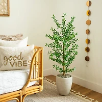 Nearly Natural 4ft Shady Lady Black Olive Indoor Artificial Tree