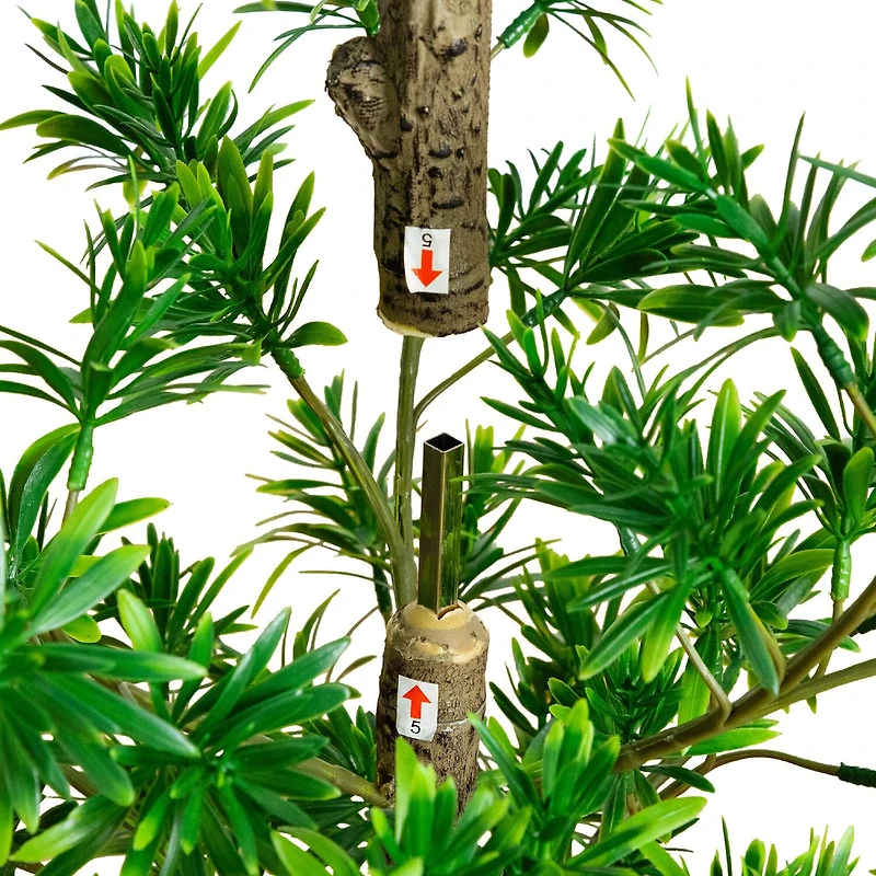 Nearly Natural 4ft Podocarpus Indoor Outdoor Artificial Tree