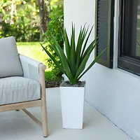 Nearly Natural 37" Agave White Tower Artificial Plant