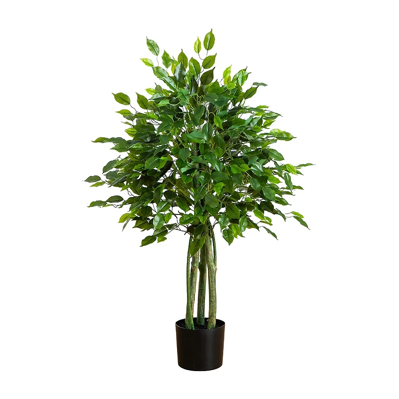Nearly Natural 4ft Ficus Indoor Outdoor Artificial Tree