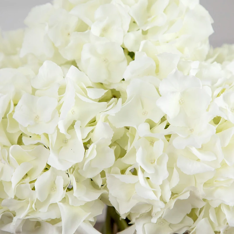 Nearly Natural 14" Hydrangea Glass Vase Artificial Flowers