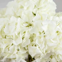 Nearly Natural 14" Hydrangea Glass Vase Artificial Flowers