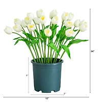 Nearly Natural 2ft Tulip Artificial Plant